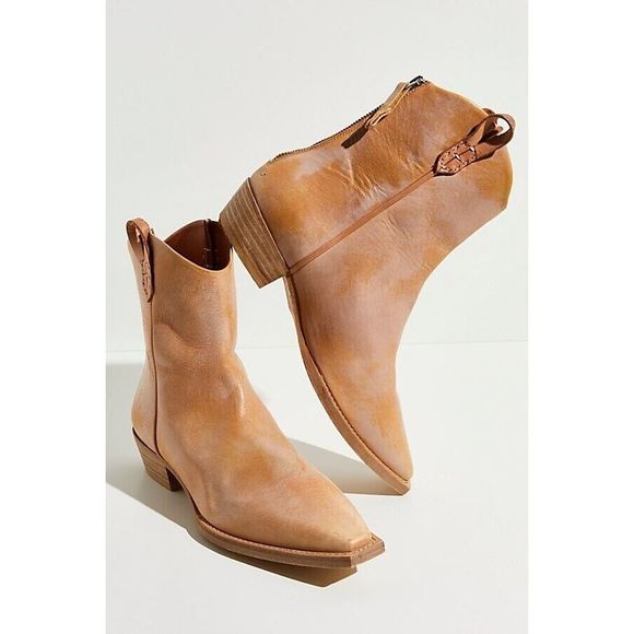 We The Free Wesley Boot 37.5 Light Tan Leather Made In Europe Western Boot - Picture 1 of 7